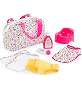 Corolle - Coffret Accessoires à Langer Fleuri, 7 Accessoires, pour Poupon 36cm, dès 2 Ans, 900014...