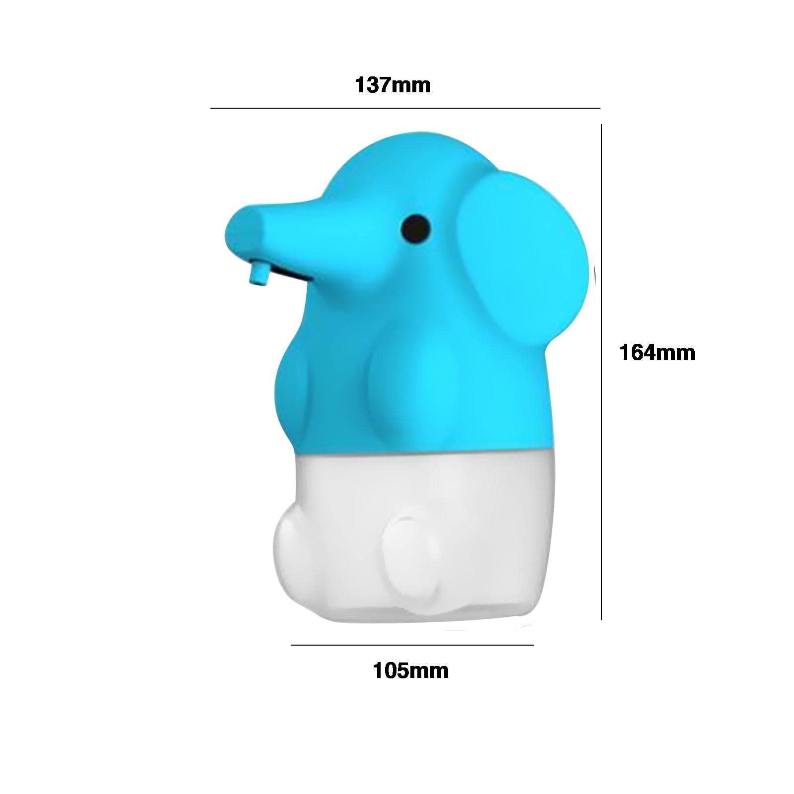 Dispensador Automático de Jabón con Forma de, Bomba de Espuma, Infrarrojo, Depósito de 250 Ml, Puerto USB Doble, Práctico Y Adecuado P, Azul, Individual