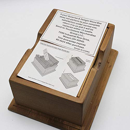 Caja de cigarros automatica de madera premium estuche decorativo de mesa 5