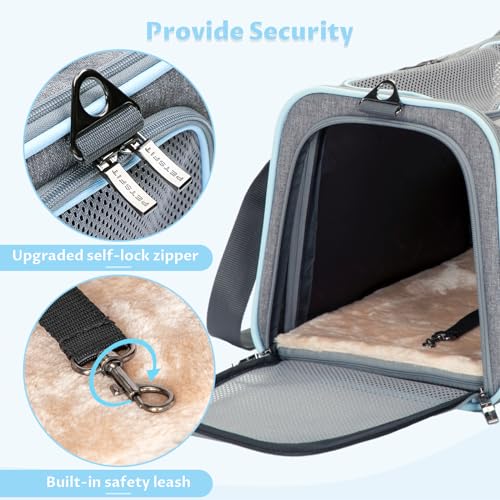 Petsfit Transportadora para Gatos Pequenos, Transportadora Expansível Aprovada Pela Companhia Aérea