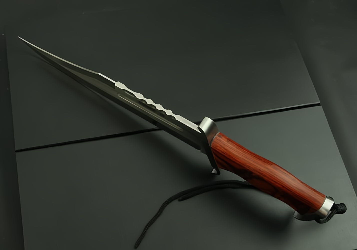 Generico FARDEER KS21 Coltello Esterno Fisso, Coltello da Caccia Lama Fissa, Tang Pieno, Coltello di Sopravvivenza Tagliente con Fondina, Coltello Bushcraft con Manico G10, Coltello da Cintura