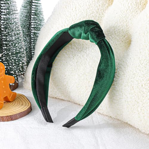 Yanjie Valentines Headbands For Women Velvet Red Knotted Headband St. Patrick'S Green Non Slip Wide Hair Band For Womens Girls Fashion Headbands Holiday Gift thumb #7