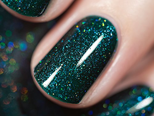 Image of ILNP Fir Coat - Sultry Emerald Green Holographic Nail Polish