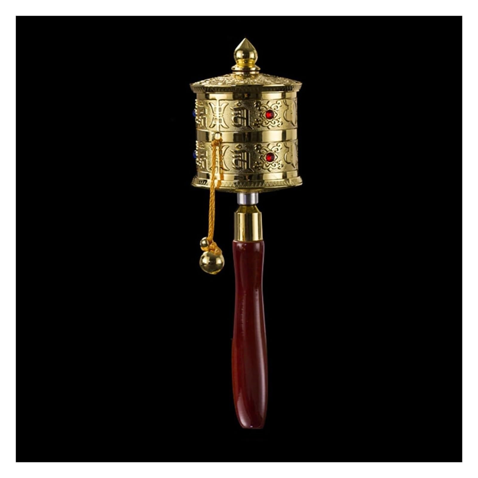 GDHKDDFL Compact portable prayer wheels, Prayer Wheel Buddhist Handmade Religious Collectible Waving Tibetan