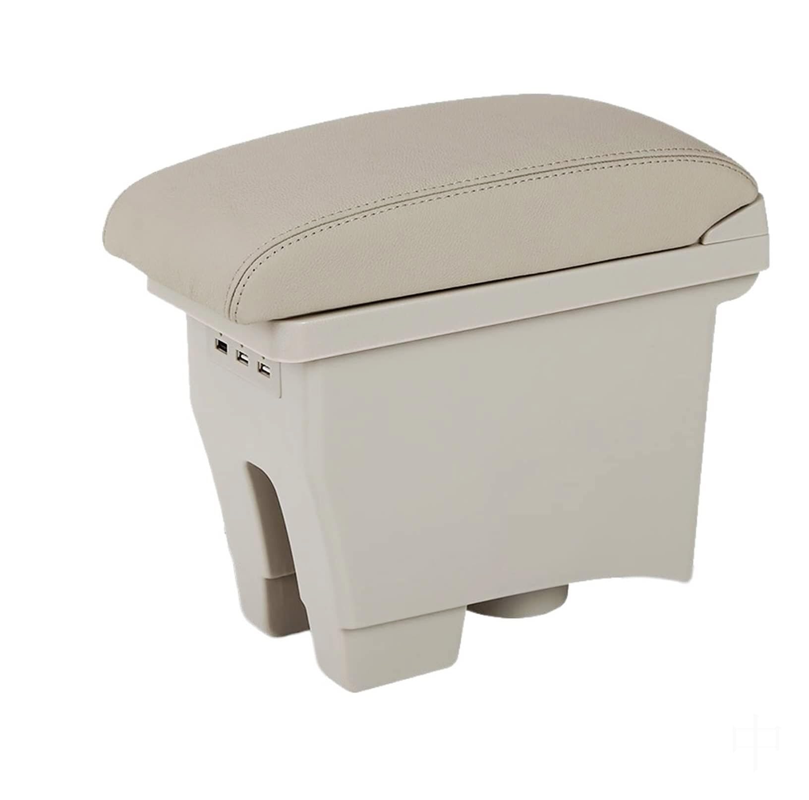 GTDTKGANAK Storage Box For Vw For Polo Mk5 6R For Vento 2012-2018 Center Console Armrest Storage For Box(B4 Beige Corium)
