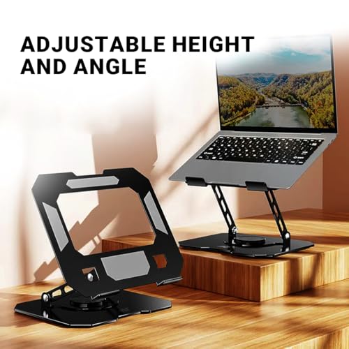 Image of Ant Riser 30, Aluminium Tilt Adjustable Laptop Stand for Desk, Metal Foldable Laptop Riser, Portable Laptop Holder Mount, Ventilated Cooling Computer Notebook Stand for 10-17 inch Devices Carbon Black