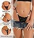 YIFVTFCK 4Pack Women G-String Thongs Sexy T-back Lace Underwear Cut Out Low Rise Floral Breathable Cheeky Panties Red L