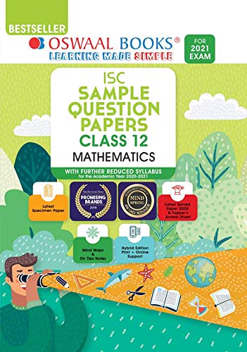 Oswaal ISC Sample Question Papers Class 12 Mathematics Book (For 2021 ...