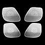 JUIVEEL Chrome Stainless Steel Style Car Interior Door Speaker Cover Trim Compatible with 2018-2022 Kia Stinger Accessories