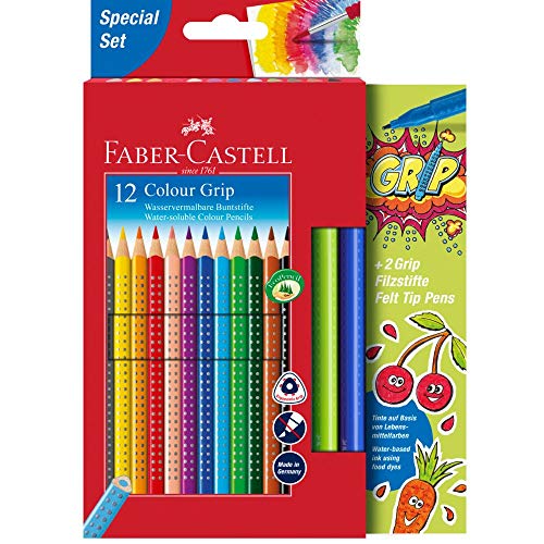 Faber-Castell 201640 - 14er Promoetui Colour Grip & 2 Grip-Filzstifte