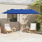 Homgoday Garten-Kantilever-Pergola Azurblau 372 x 198 x 243 cm Pavillon Gartenm?Bel Model42003380