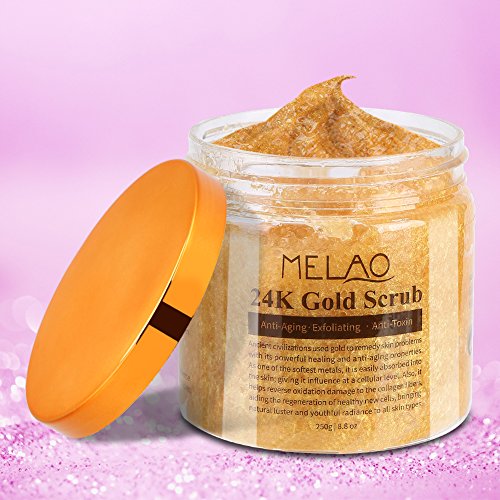 24K Gold Body Scrub Natuurlijk Badzout Milde Suiker Scrub Huid Hydraterende Exfoliërende voor Voedende Gezicht Lichaam… - Afbeelding 7