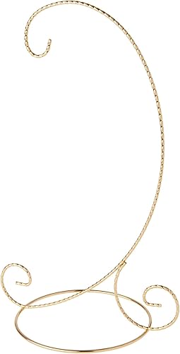 Bard's Soporte de adorno trenzado en tono dorado, grande, 12.25 pulgadas de alto x 5.5 pulgadas de ancho x 7.5 pulgadas de profundidad