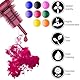 Pluvyze 8Pcs Farbpigmente für Gießpulver Farbe für Gießpulver Farbe Farbpigmente für Gips Betonpigment für Gipsbeschichtung Gießharz,DIY-Basteln,Helle Farben（10 ml）