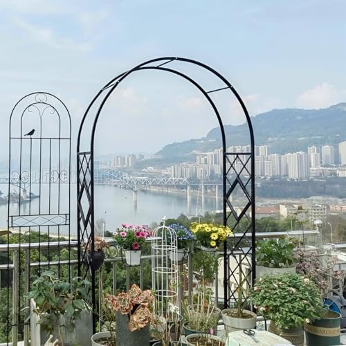 Arco de jardín para plantas trepadoras que transforma tu patio en un oasis verde 8