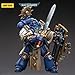 JOYTOY Warhammer 40,000 Action Figure 1/18 Ultramarines Primaris Captain with Relic Shield and Power Sword Collection Model Figures 4.88inch