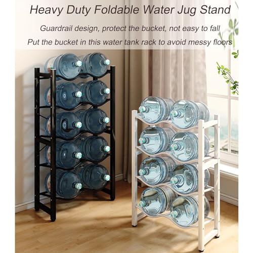 Estante para Botellas de Agua Resistente de 5 Botellas con Enfriador de Acero, Adecuado para Uso en la Oficina y el hogar, Ahorra Espacio, con Patas de Goma, Puede Contener Varias Botellas d