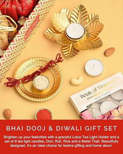 Image of HyperFoods Bhai Dooj Tikka For Brother Rawfruit's Handcrafted Potli Pack of 4 DryFruits 495 Grams with Thali Dry Fruits Gift Box DryFruit Combo Pack Tikka For Bhai Dooj Tikka for BhaiDooj with Gift
