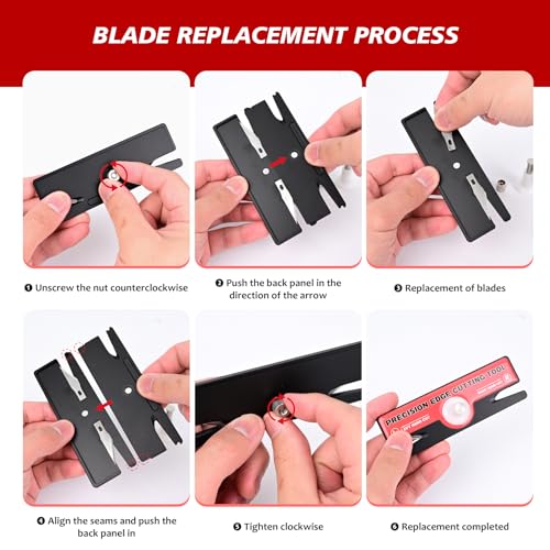Gomake Vinyl Wrap Ultimate PPF Cutter Tool for Precision Edge Cutting for Paint Protection Film (PPF) and Vinyl Wrap,Window Film Installation,Car Wrap Kit