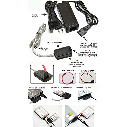 Adattatore IDE SATA 2.5 3.5 cavo USB per disco