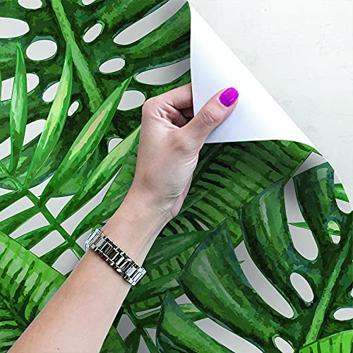 Papier Peint Repositionnable Monstera pour Relooker un Meuble - 4