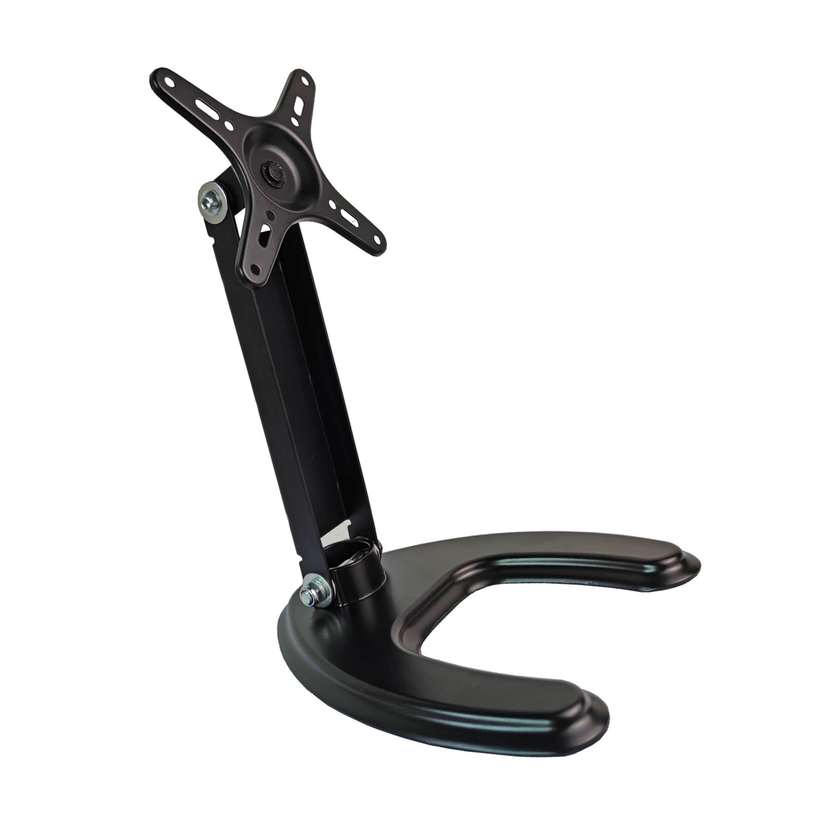 Supporto in plastica Rigida per Staffa da Tavolo per Monitor da 10-27 Pollici Base Regolabile con Rotazione a 360° Forte capacità carico Supporto da scrivania Staffa per Monitor in Metallo