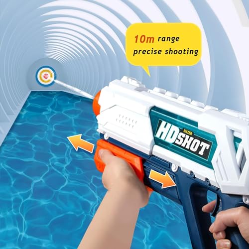 Image of Storio Holi Pichkari Water Gun Toy for Kids 890ml High Capacity Water Gun Toy Summer Outdoor Toy Rotating 4 Nozzle Quick Fill High Pressure Water Gun for Boys