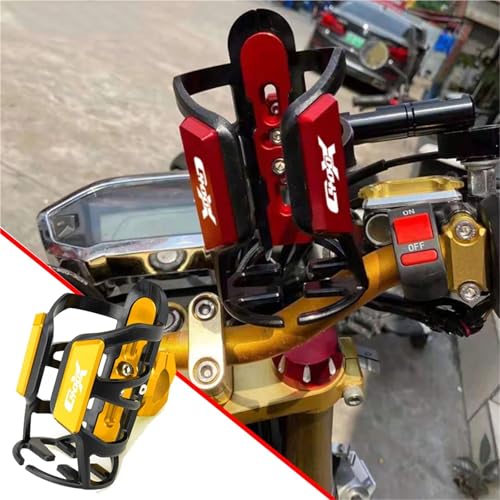 Porte-gobelet moto jaune C400X anti-vibration pour bouteilles - 7