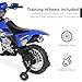 Best Choice Products Kids 6V Ride On Motorcycle w/Treaded Tires, Working Headlights, 2mph Top Speed, Training Wheels, Realistic Sounds, Music, Battery Charger - Blue