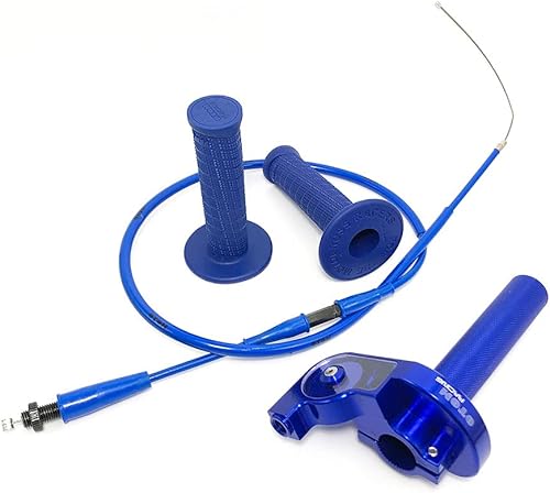 Otom OUDIMO - Agarre de aluminio CNC de 78 pulgadas y 0.866 in con cable de acelerador y agarre de manillar para motocicleta de 50 cc, 125 cc, 150