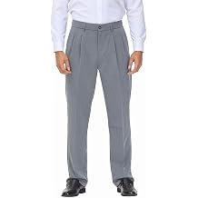 Soojun Mens Flex Pleated Front Classic Fit Dress Pants
