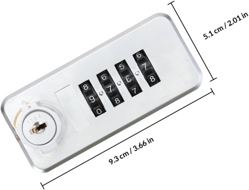 Zerodeko 4-Digit Metal Combination Cam Lock for Cabinet Locker Zinc Alloy Right-Handed Code Password Lock for Mailbox Drawer and Storage Use