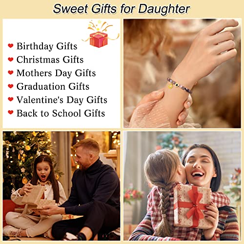 Urstar Mothers Day Gifts For Daughter, Daughter Gift Form Mom Dad Initial Heart A Bracelets For Teen Girls Daughter Bracelets From Mom Birthday Gifts For Girls Daughter Gifts For Teen Girls Jewelry #TOP5