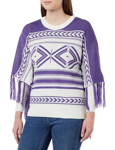 Sudadera poncho mujer caneva morada ropa casual lila talla XS/S
