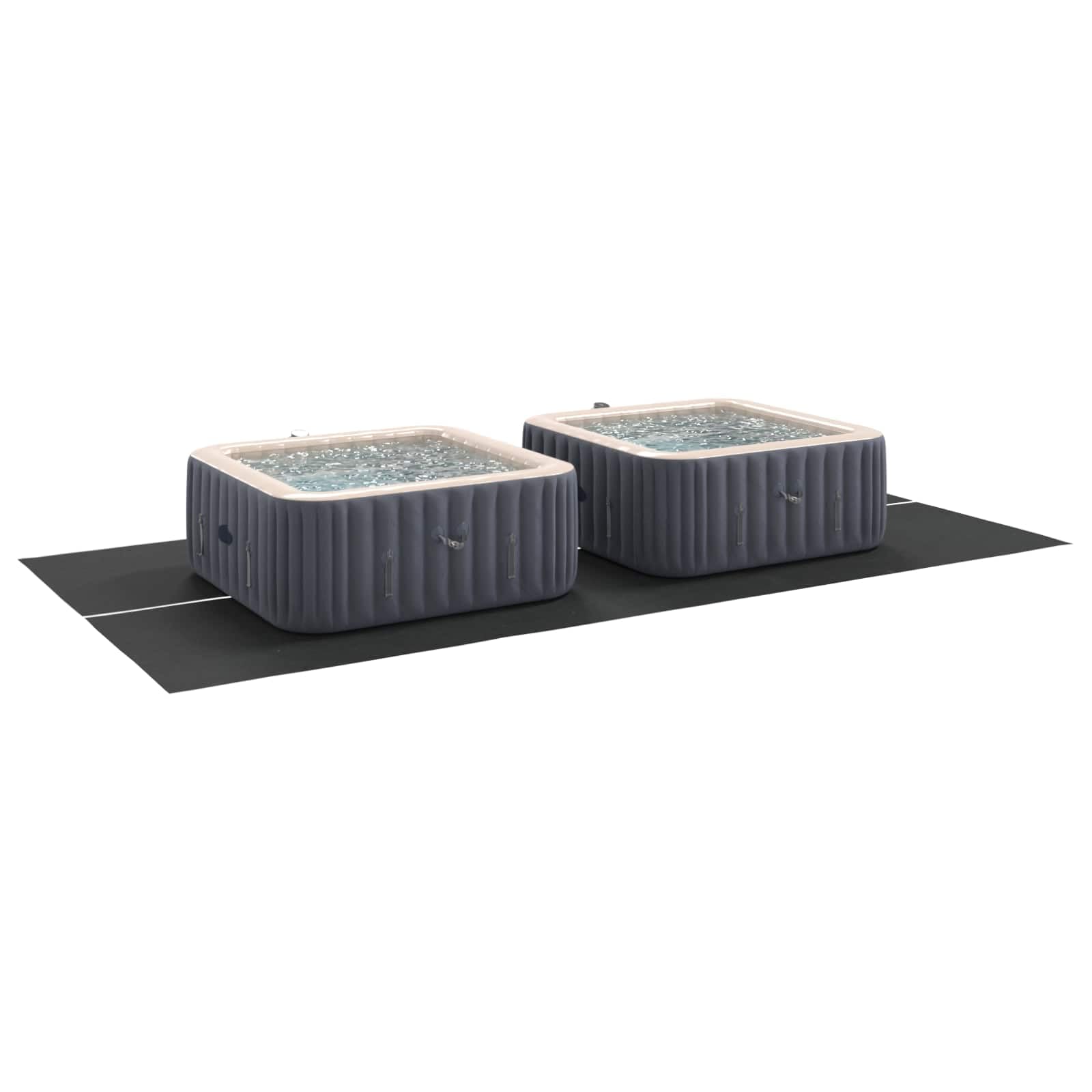 Lámina de suelo para piscinas, color negro, tela no tejida, 500 x 250 x 0,1 cm, resistente base de piscina como protección del suelo y protección contra la evaporación para piscina y jacuzzi