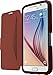 OTTERBOX Strada Series Leather Wallet Case for Samsung Galaxy S6 - Retail Packaging - Chic Revival (Warm Black/Maroon Leather)