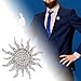 Men Brooch Pin Breastpin Vintage Accessories Sun Rhinestone Suit Pin Fashion Jewelry for Bag Clothes Tuxedo Coat Valentine's Day