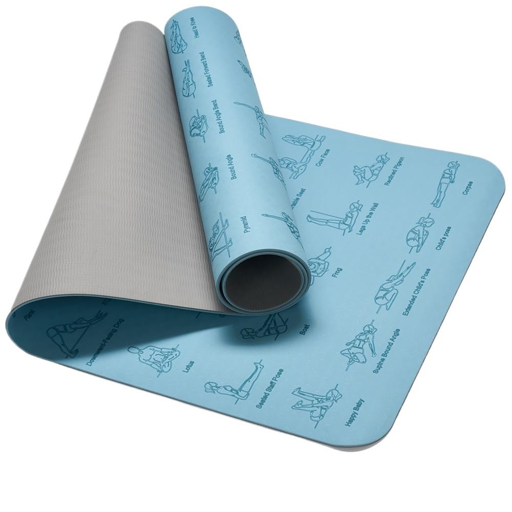 Fitnessmatte Yoga-Matte 183 x 61, rutschfeste Übungs-Fitnessmatte for Pilates-Gymnastikmatte, Fitnessgeräte