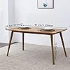 47" Dining Table Kitchen Table Dining Room Table Small Kitchen Table for Small Spaces Table Modern Home Furniture Dinner Table Rectangular (Natural) #2