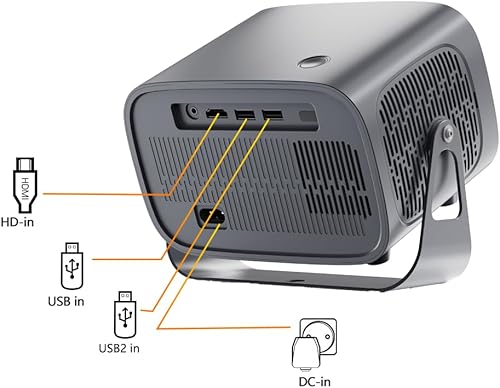 Miniatura 7 de Soporte para proyector 4K, mini proyector inteligente con Wifi6 y Bluetooth, enfoque eléctrico de 300ANSI, corrección Keystone automática para cine