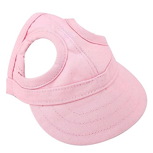 Yosoo Health Gear Pet Dog Cat, Outdoor Pet Baseball Cap Pet Sunbonnet with Ear Holes Adjustable Stripe for Spring Summer Hiking Sporting (M)