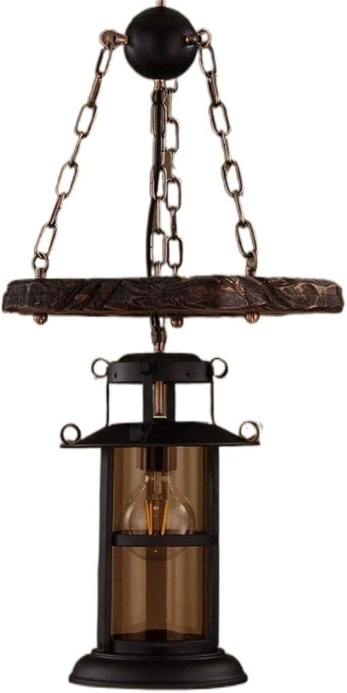 Industrial Chandelier Retro Farmhouse Lighting Fixture Distressed Wood Beam Large Linear Island Lights Steamrustic 1/2-Heads Ceiling Hanging Lamp Flush Mount Light (Color : 3-Heads/1-Head
