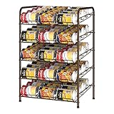 Can Rack Organizer, 5 Tier Can Storage Dispenser Holder, Canned Food Storage Organizer Rack for Kitc