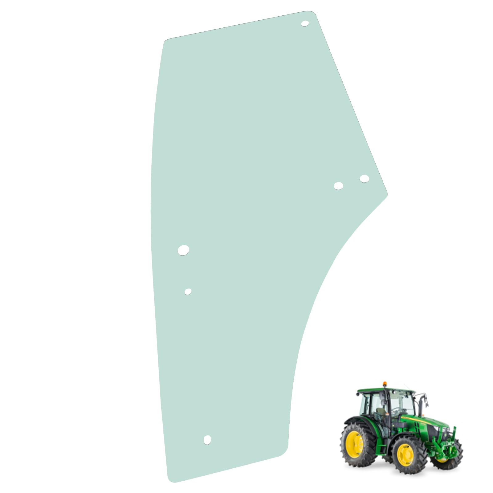 R198624 Left Cab Door Glass Compatible with John Deere Tractor 5075M 210K 210LJ 5430I 5080 5090 5100 6100 6115 6140 SU27314