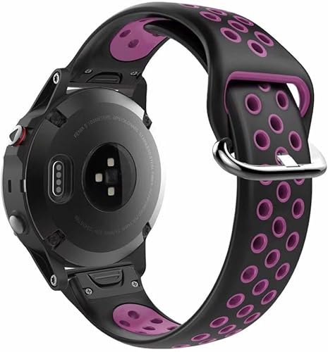 Miniatura 7 de T-BLUER - Pulsera de repuesto para Garmin Fenix 56 (silicona, 0.866in, para Garmin Fenix 6 Pro5 PlusInstinctForerunner 935Approach S60Quatix 5)