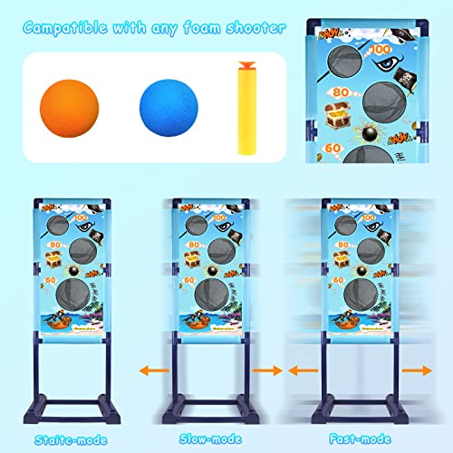 DX DA XIN Cible de Tir Mobile Jeux Enfant Jouets de Jardin D'Extérieur Comprend 2 Pistolets Jouets 18 Mousse Balles Jouet Garcon 4 5 6 7 8 9 10 Ans Cadeaux Créatifs – Image 4
