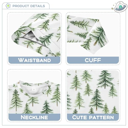 JUNZAN Cartoon Green Christmas Trees Kids Boys Hoodie Sweatshirt Long Sleeve Outerwear for Kids Party 4T3