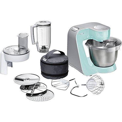 Bosch Hogar Robot cocina, Color Menta, Turquesa/Plata, 27.1 cm L x 28.2 cm W x 28 cm H