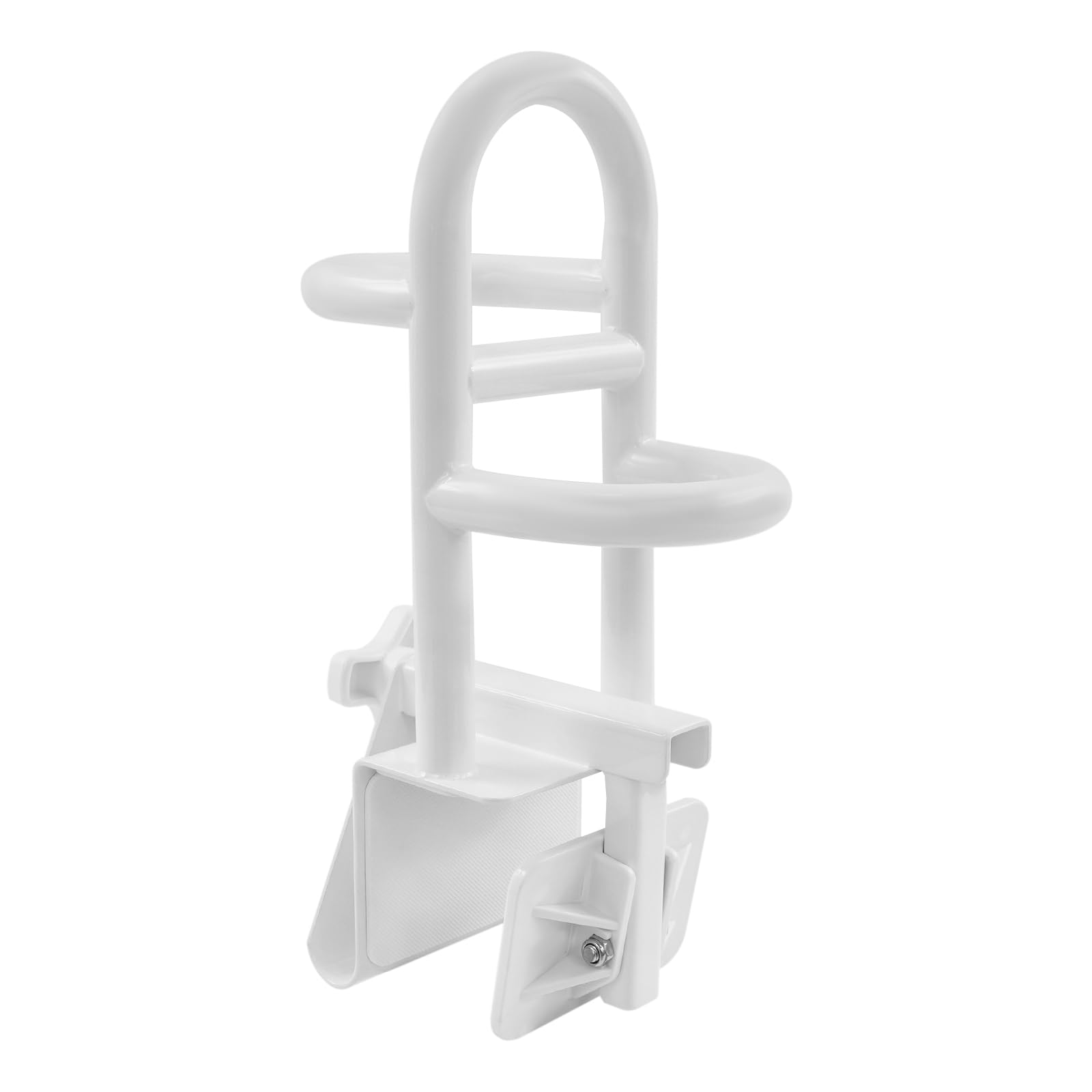 Tirador de bañera triple para barandilla de seguridad, barra de 15 x 41 cm, asidero para la bañera y personas mayores, color blanco