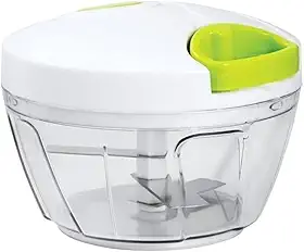 Mini Processador de Alimentos Manual - 3 Lâminas Triturador Picador Alho, Cebola e mais